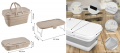 Collapsible Camping Basket with Lid Table