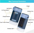 3 IN 1 Solar Lamp Power Bank with Air Pump