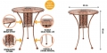 Metal Garden Table with Solar Light